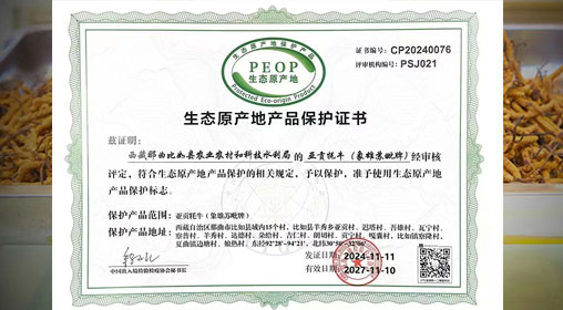 德耀娜秀 奮進(jìn)比如║熱烈祝賀！比如縣“亞貢牦?！比脒x農(nóng)業(yè)農(nóng)村部全國(guó)名特優(yōu)新農(nóng)產(chǎn)品名錄